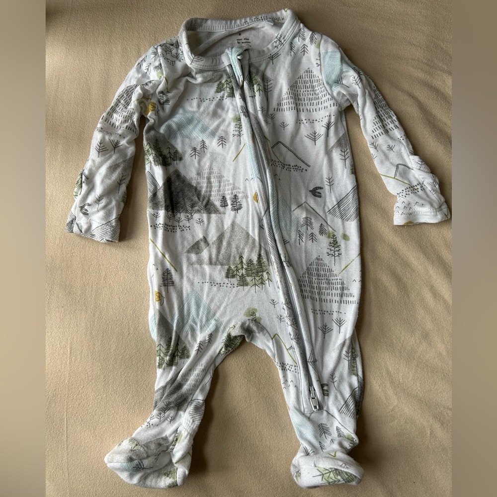 Angel Dear Cozy Mountain Print One Piece
